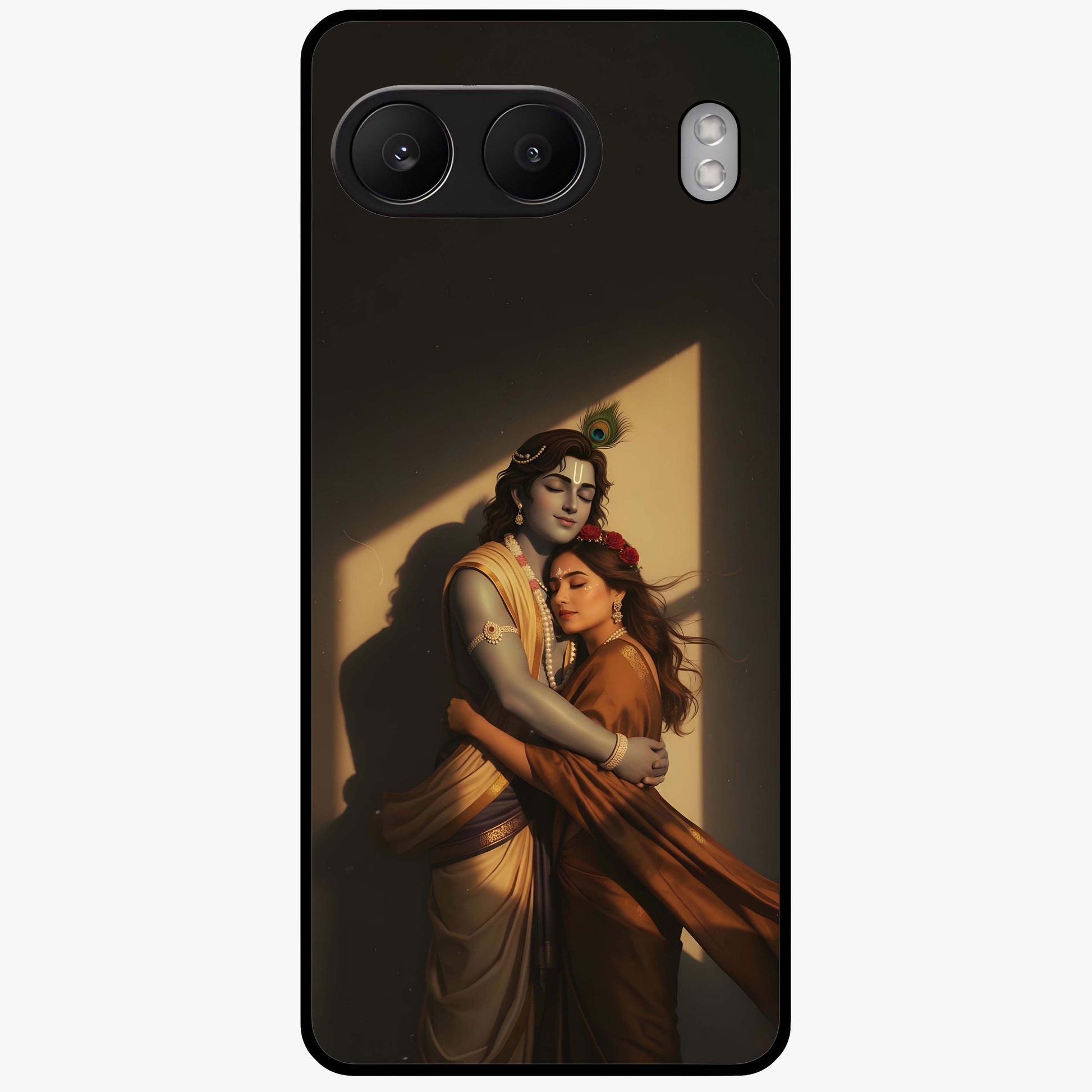 Divine Eternal Love Glass Case for 1+Nord 4 elegant front view featuring romantic spiritual artwork in soft tones