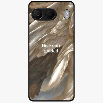 Divine Winged Grace Glass Case for 1+Nord 4 graceful front view featuring timeless spiritual artwork