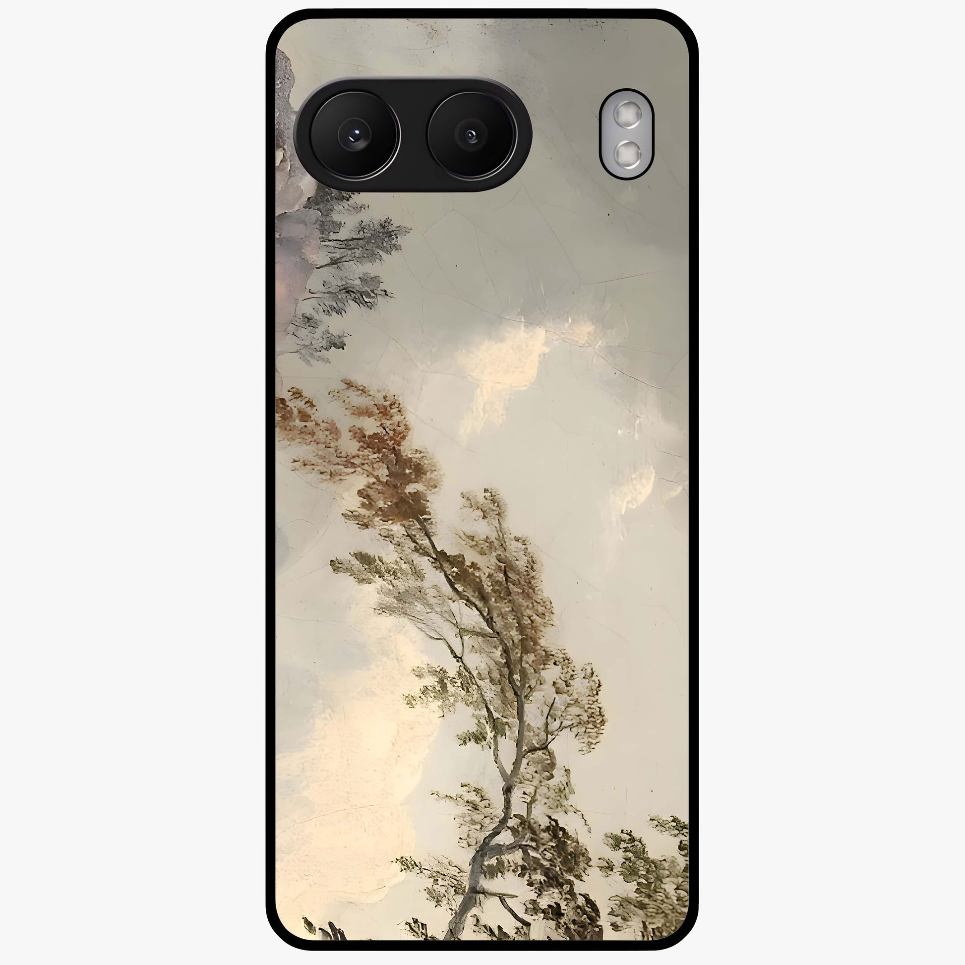 Dreamlike Wind Field Glass Case for 1+Nord 4 serene front view featuring flowing meadow artwork with soft wind inspired tones
