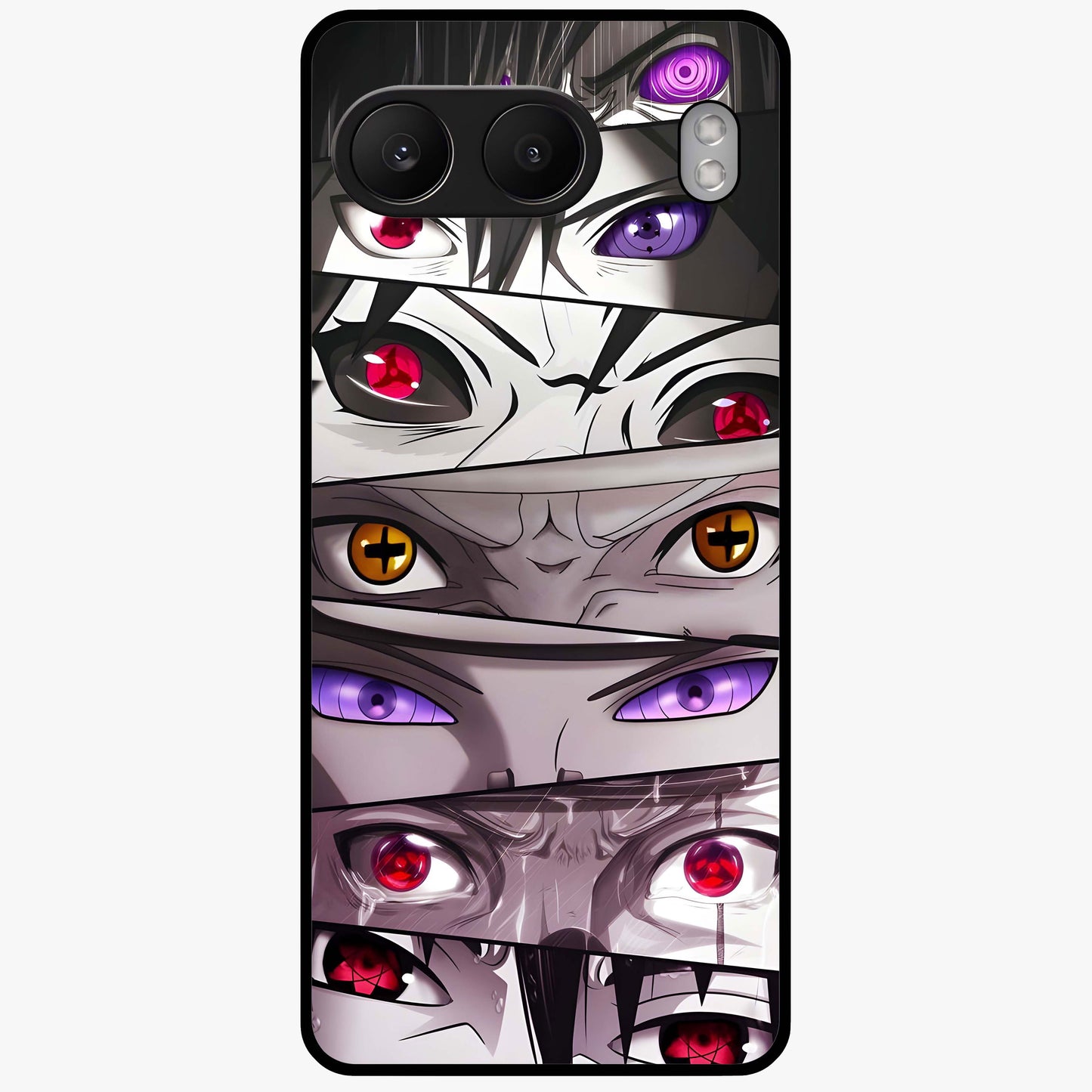 Eyes of Destiny Glass Case for 1+Nord 4 bold front view featuring mystical eye inspired artwork