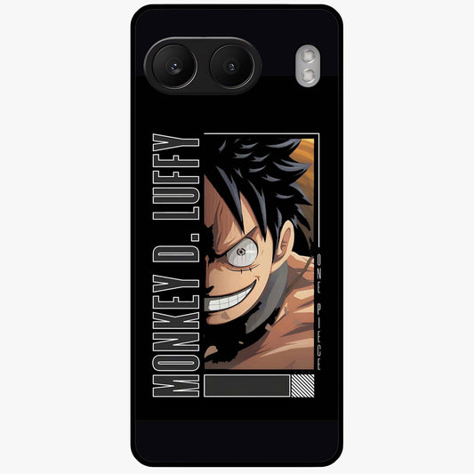 Fearless Pirate Smile Glass Case for 1+Nord 4 edgy front view featuring pirate inspired artwork with bold expression