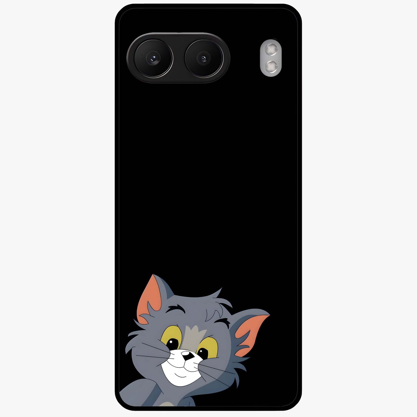 Forever Chasing Love Tom Glass Case for 1+Nord 4 charming front view featuring animated love themed character artwork