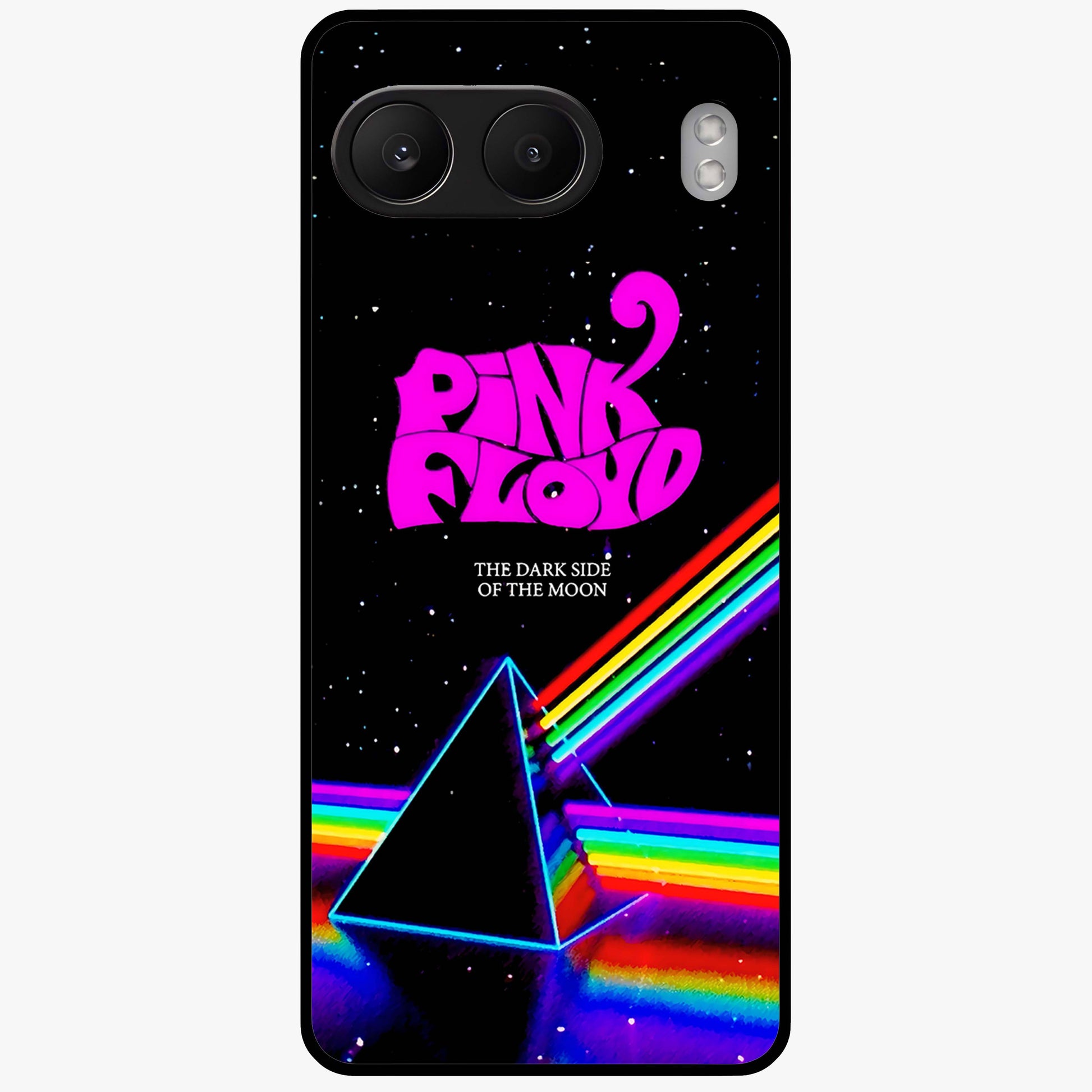 Galactic Light Frequency Glass Case for 1+Nord 4 futuristic front view featuring abstract light wave artwork