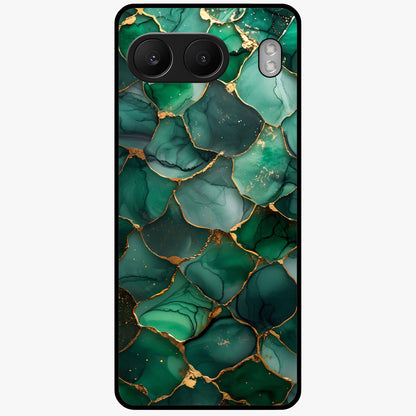Geometric Polyester Pattern Glass Case for 1+Nord 4 modern front view featuring abstract geometric pattern artwork