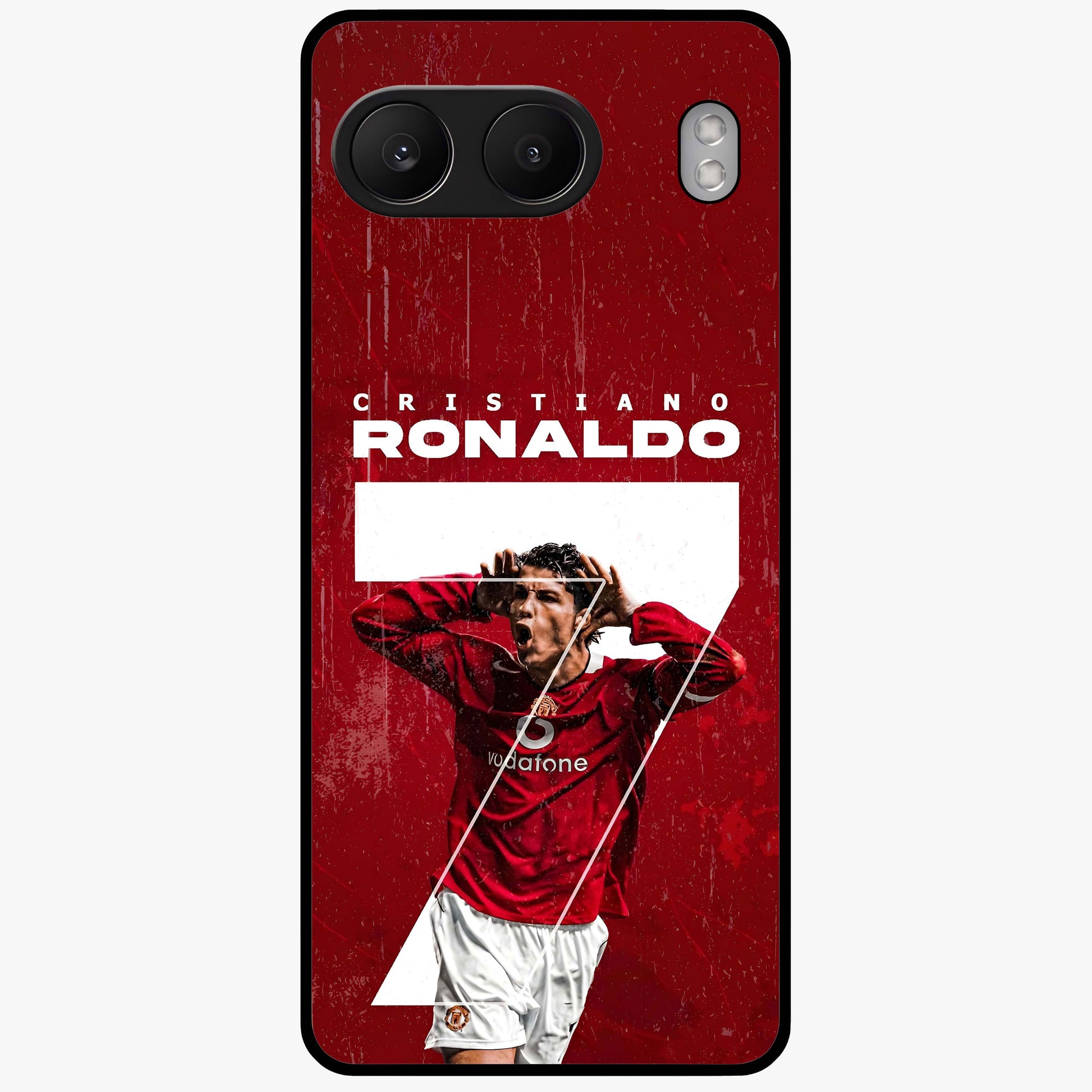 Goal Celebration Legacy Glass Case for 1+Nord 4 energetic front view featuring sports inspired celebration artwork