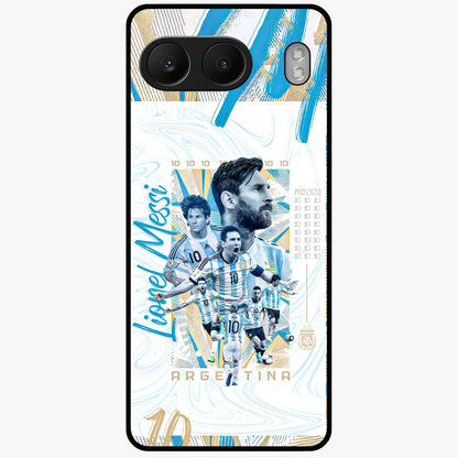 Golden Number Ten Glass Case for 1+Nord 4 bold front view featuring stylish number ten artwork in golden tones