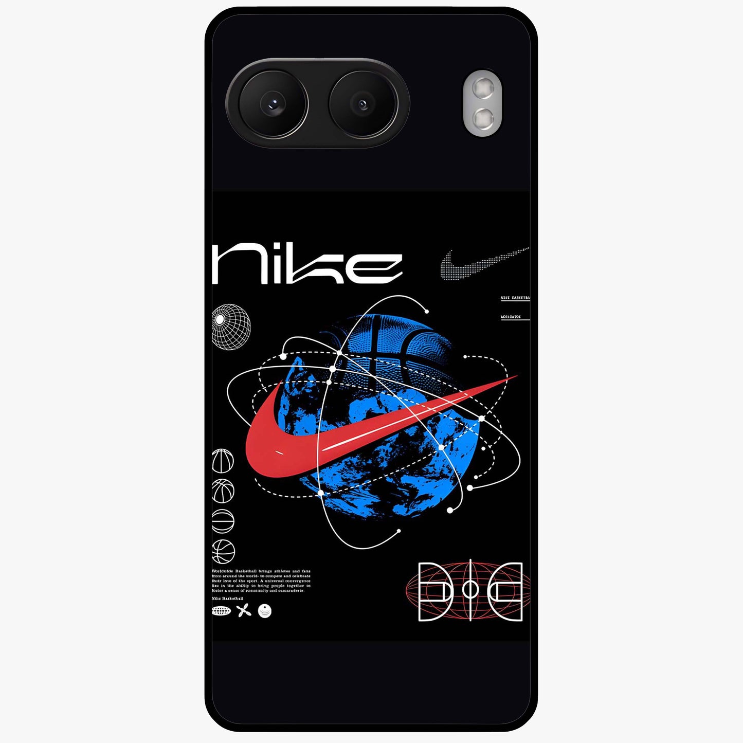 Gravity Sports Fusion Glass Case for 1+Nord 4 dynamic front view featuring bold sports inspired fusion artwork