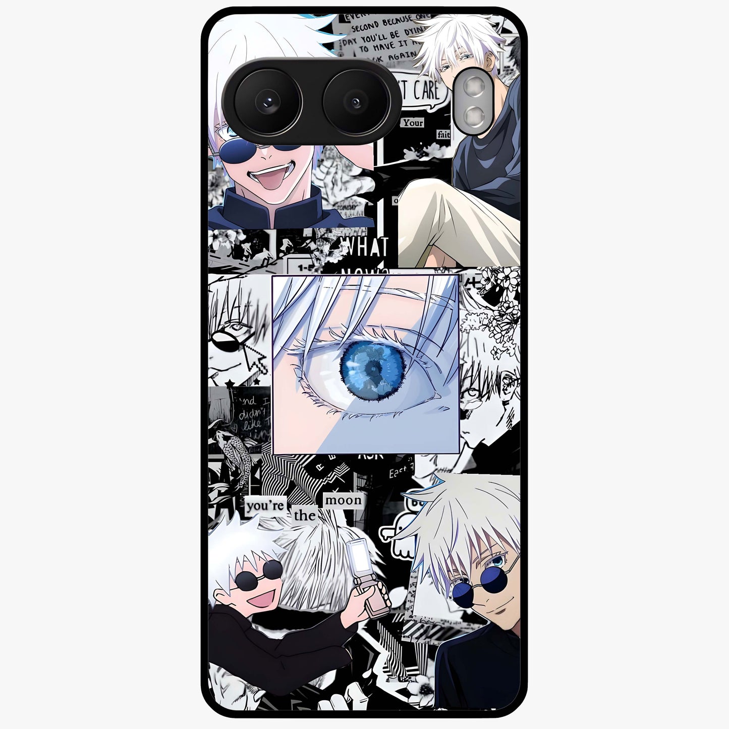 Infinity Sorcerer Chaos Glass Case for 1+Nord 4 showing full back design in clean flat view with chaotic sorcerer artwork and glossy glass finish.