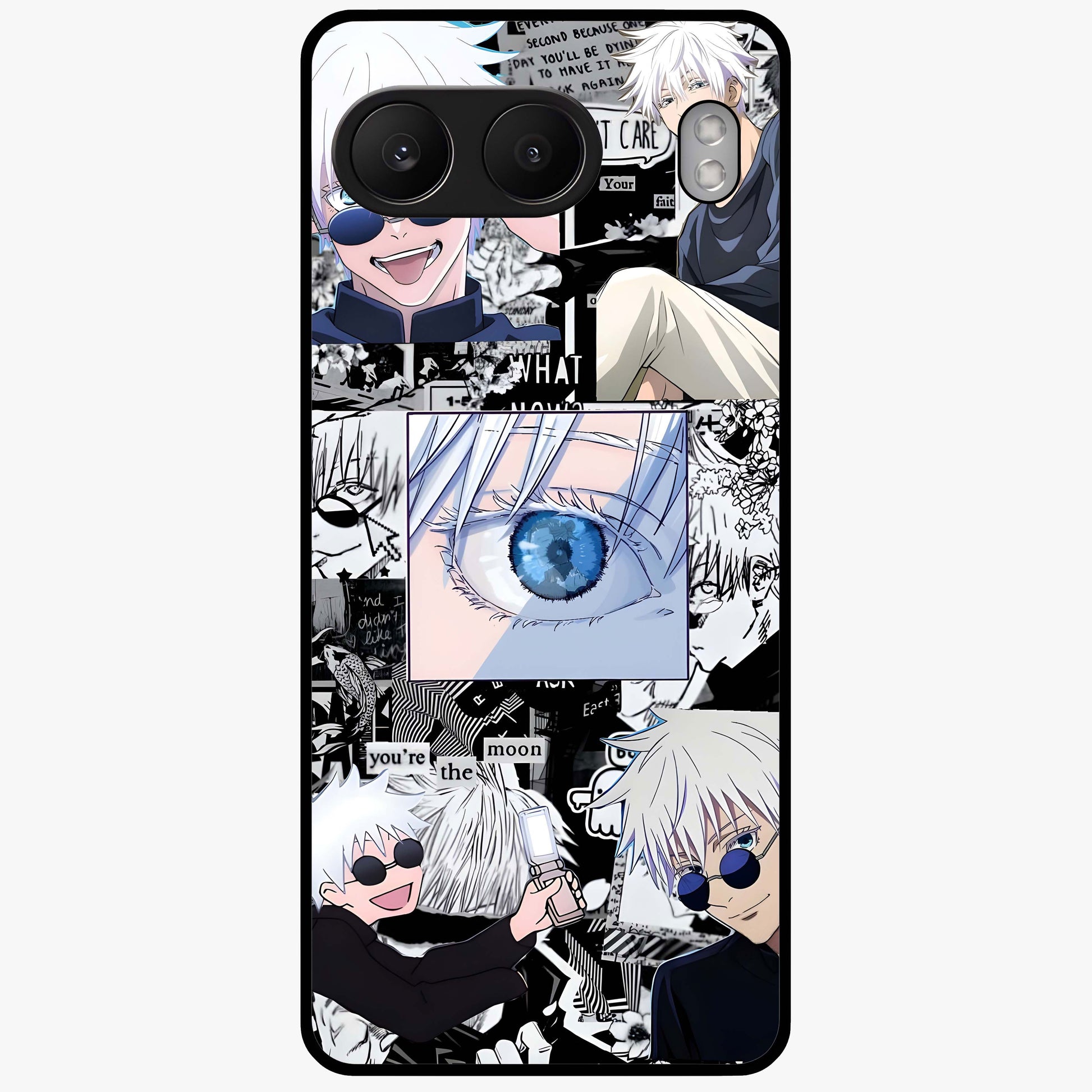 Infinity Sorcerer Chaos Glass Case for 1+Nord 4 showing full back design in clean flat view with chaotic sorcerer artwork and glossy glass finish.