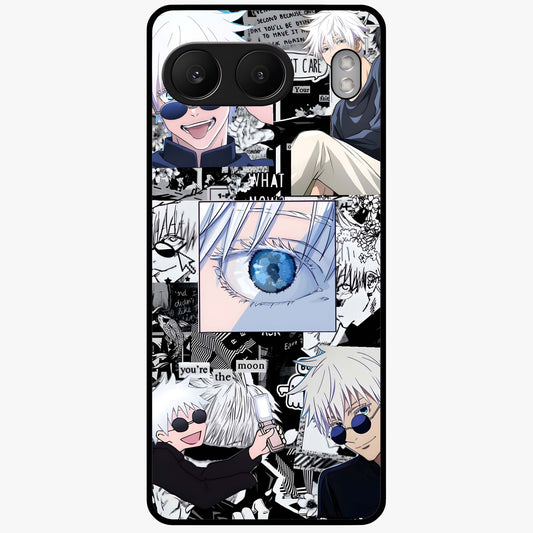 Infinity Sorcerer Chaos Glass Case for 1+Nord 4 showing full back design in clean flat view with chaotic sorcerer artwork and glossy glass finish.