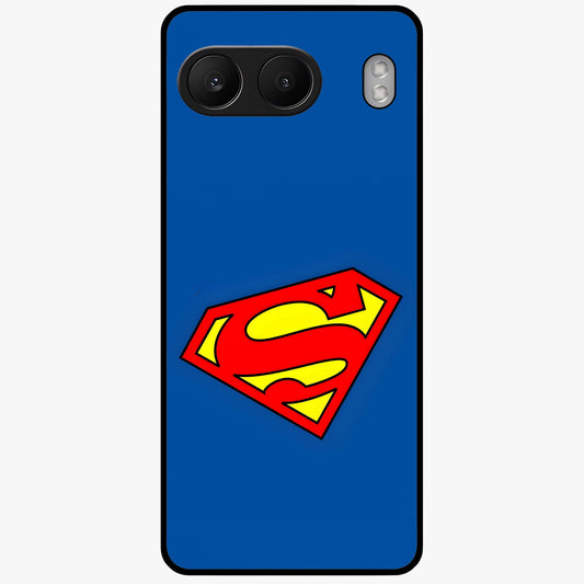 Legendary Hero Emblem Glass Case for 1+Nord 4 bold front view featuring powerful emblem inspired artwork