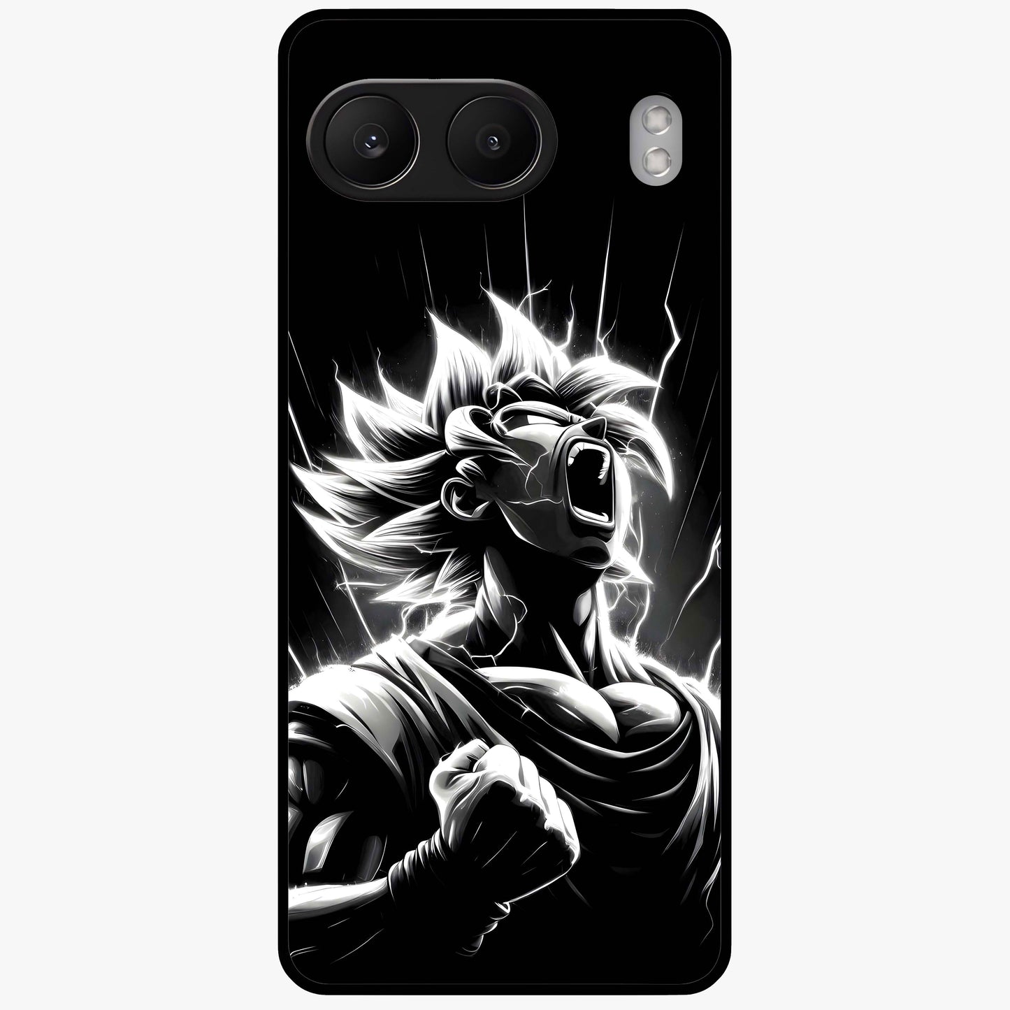 Limitless Power Unleashed Glass Case for 1+Nord 4 intense front view featuring bold high energy artwork