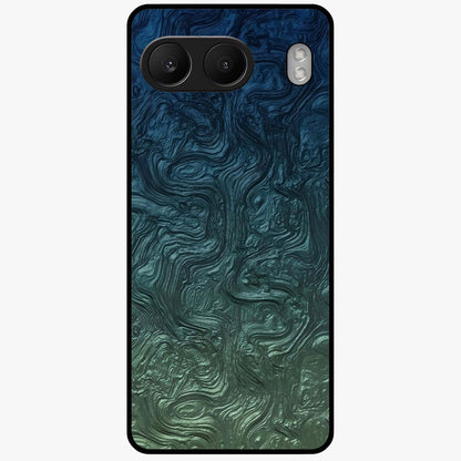 Marble Dream Blur Glass Case for 1+Nord 4 elegant front view featuring soft marble texture with dreamy blur effect