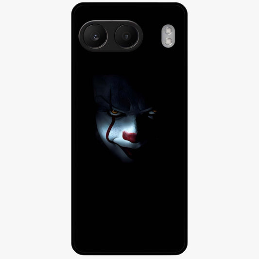 Midnight Madness Smile Glass Case for 1+Nord 4 edgy front view featuring bold smile artwork in dark aesthetic tones