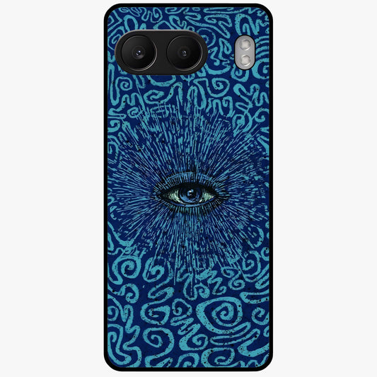 Mystic Inner Eye Glass Case for 1+Nord 4 dramatic front view featuring powerful inner eye inspired artwork
