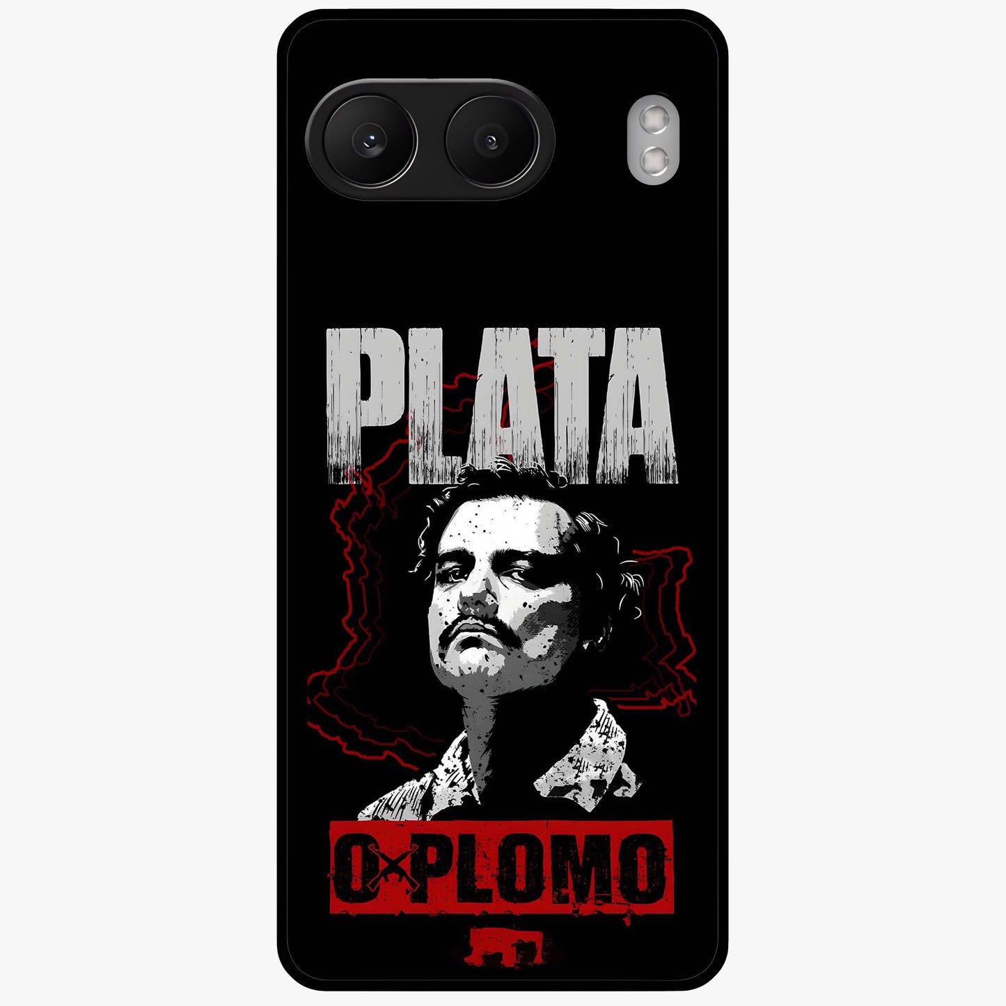 Notorious Crime Empire Glass Case for 1+Nord 4 bold front view featuring edgy crime inspired artwork