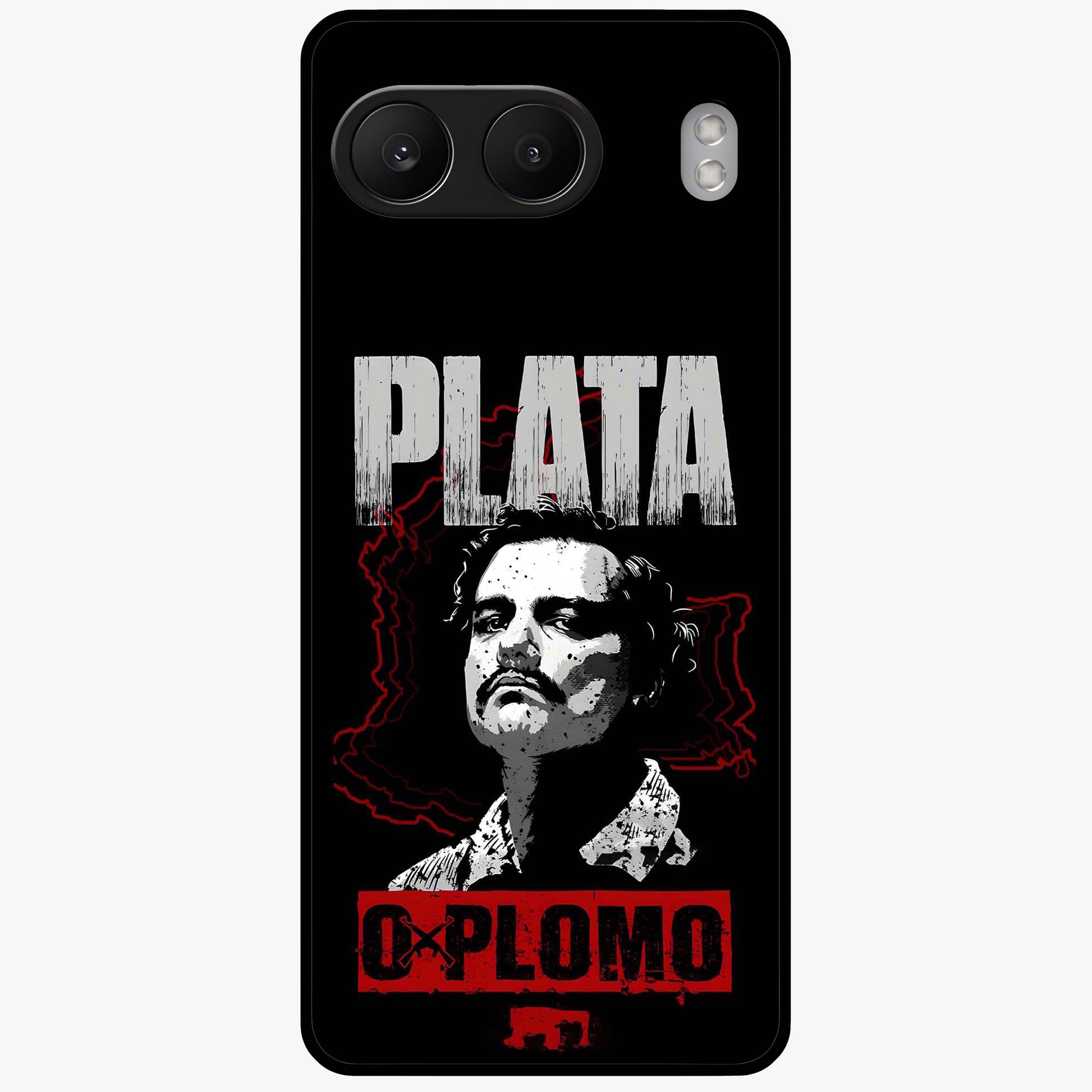 Notorious Crime Empire Glass Case for 1+Nord 4 bold front view featuring edgy crime inspired artwork