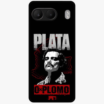 Notorious Crime Empire Glass Case for 1+Nord 4 bold front view featuring edgy crime inspired artwork
