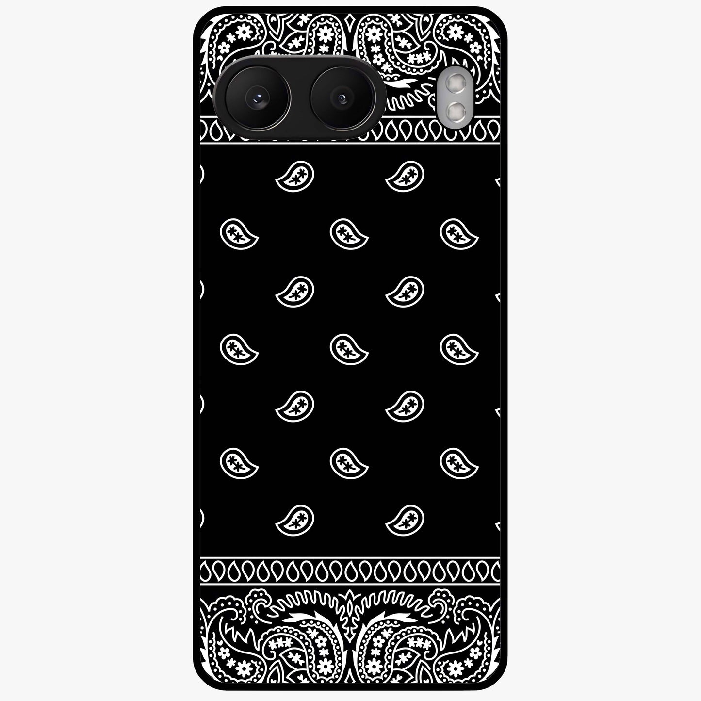 Retro Rebel Threads Glass Case for 1+Nord 4 stylish front view featuring vintage inspired graphic artwork