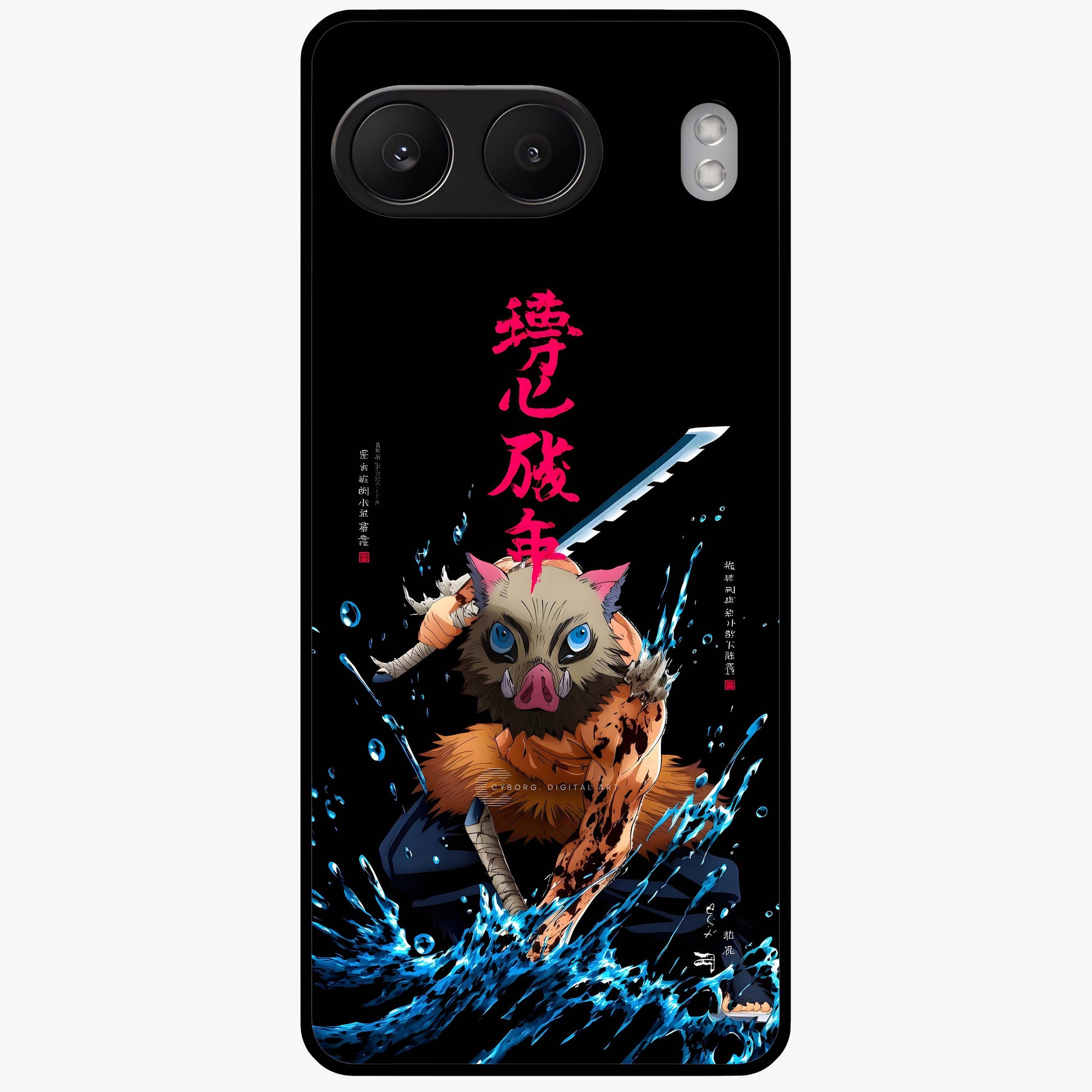 Savage Blade Warrior Glass Case for 1+Nord 4 intense front view featuring fierce warrior inspired artwork