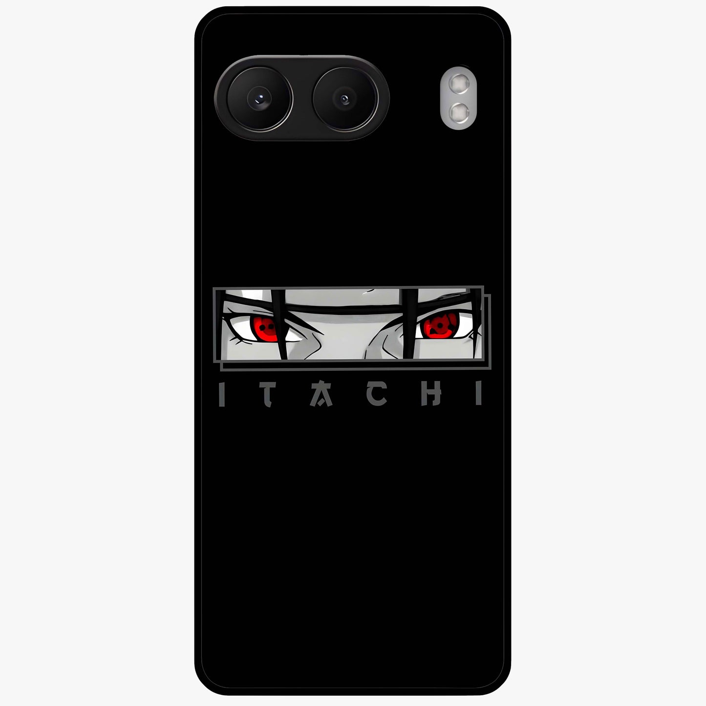 Scarlet Gaze Dominance Glass Case for 1+Nord 4 dramatic front view featuring intense red themed artwork