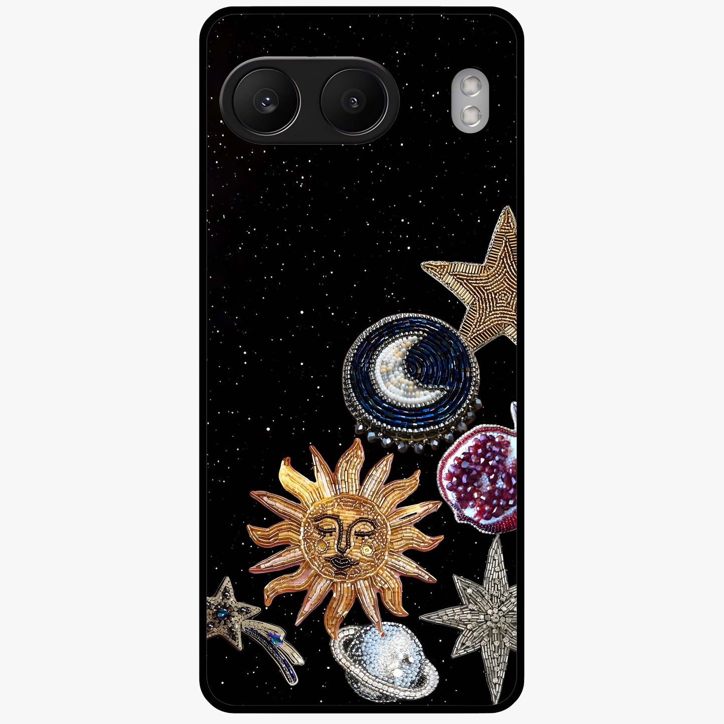 Scarlet Sky Flight Glass Case for 1+Nord 4 dramatic front view featuring bold sky inspired artwork in scarlet tones