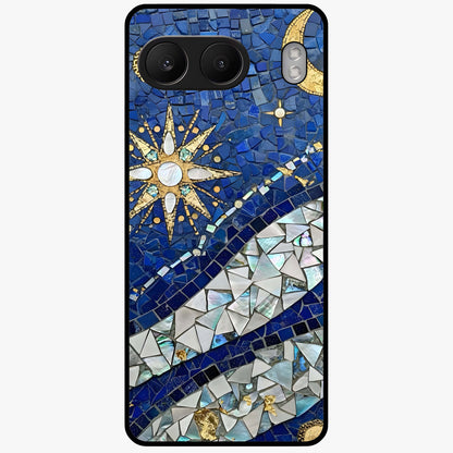Serene Crane Flight Glass Case for 1+Nord 4 graceful front view featuring crane bird artwork in calm tones