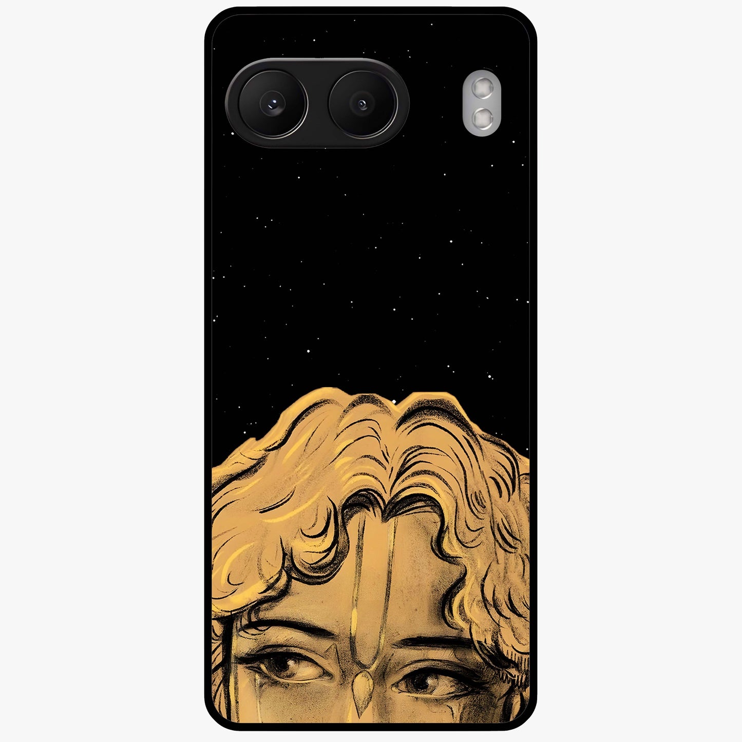 Shri Krishna Art Glass Case for 1+Nord 4 devotional front view featuring detailed Krishna inspired artwork