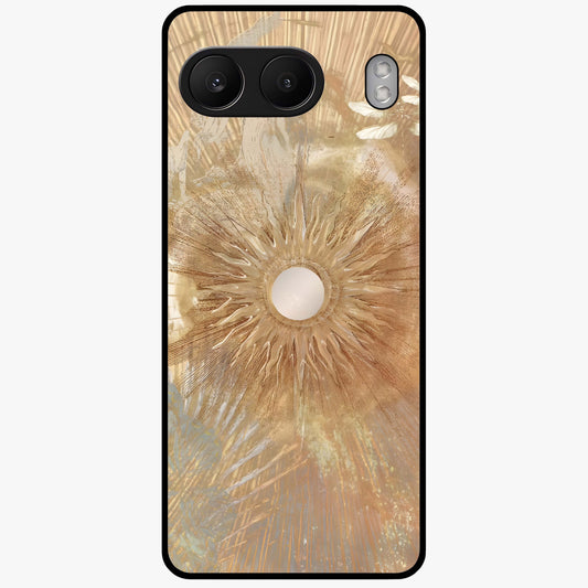 Silken Whirl Glass Case for 1+Nord 4 elegant front view featuring smooth abstract swirl artwork