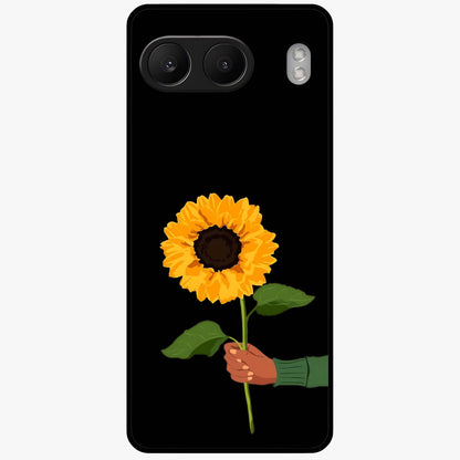 Sun Moon Stormy Sky Glass Case for 1+Nord 4 dramatic front view featuring sun and moon artwork over stormy sky
