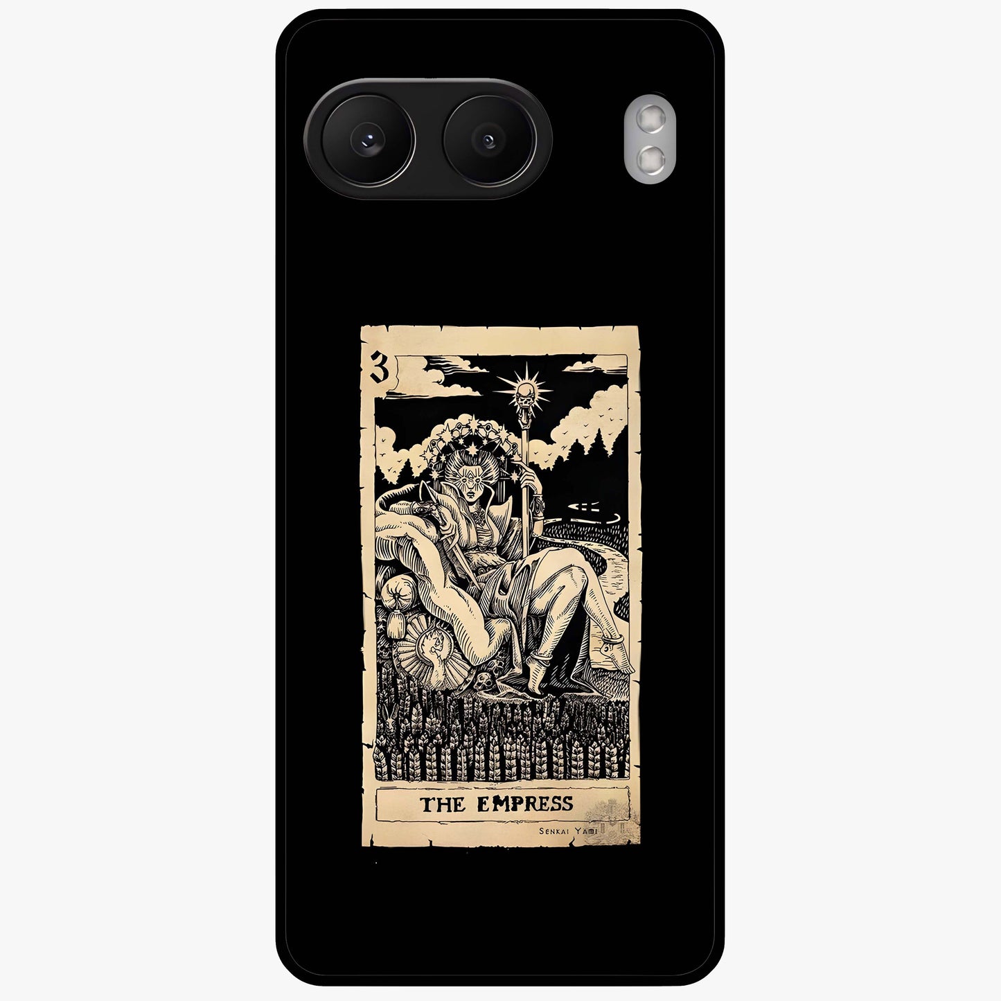 The Empress Glass Case for 1+Nord 4 regal front view featuring royal inspired artistic artwork