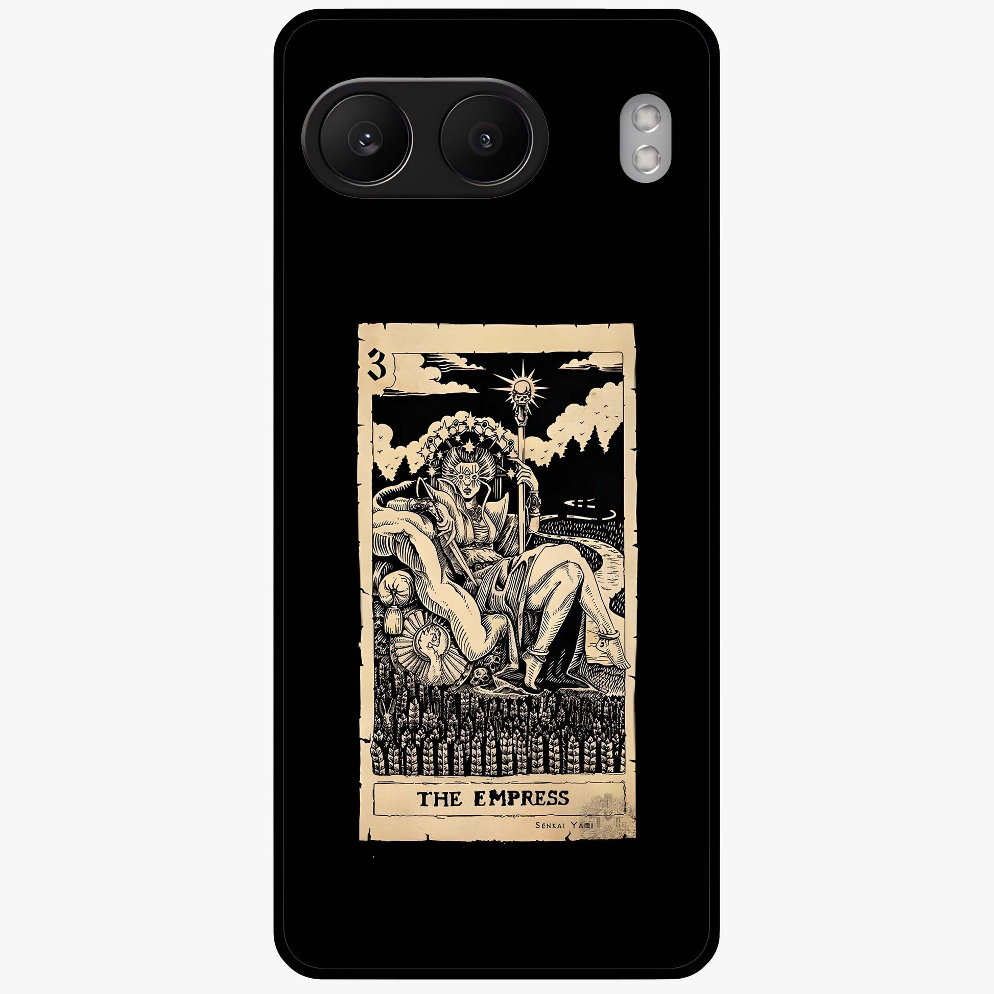 The Empress Glass Case for 1+Nord 4 regal front view featuring royal inspired artistic artwork