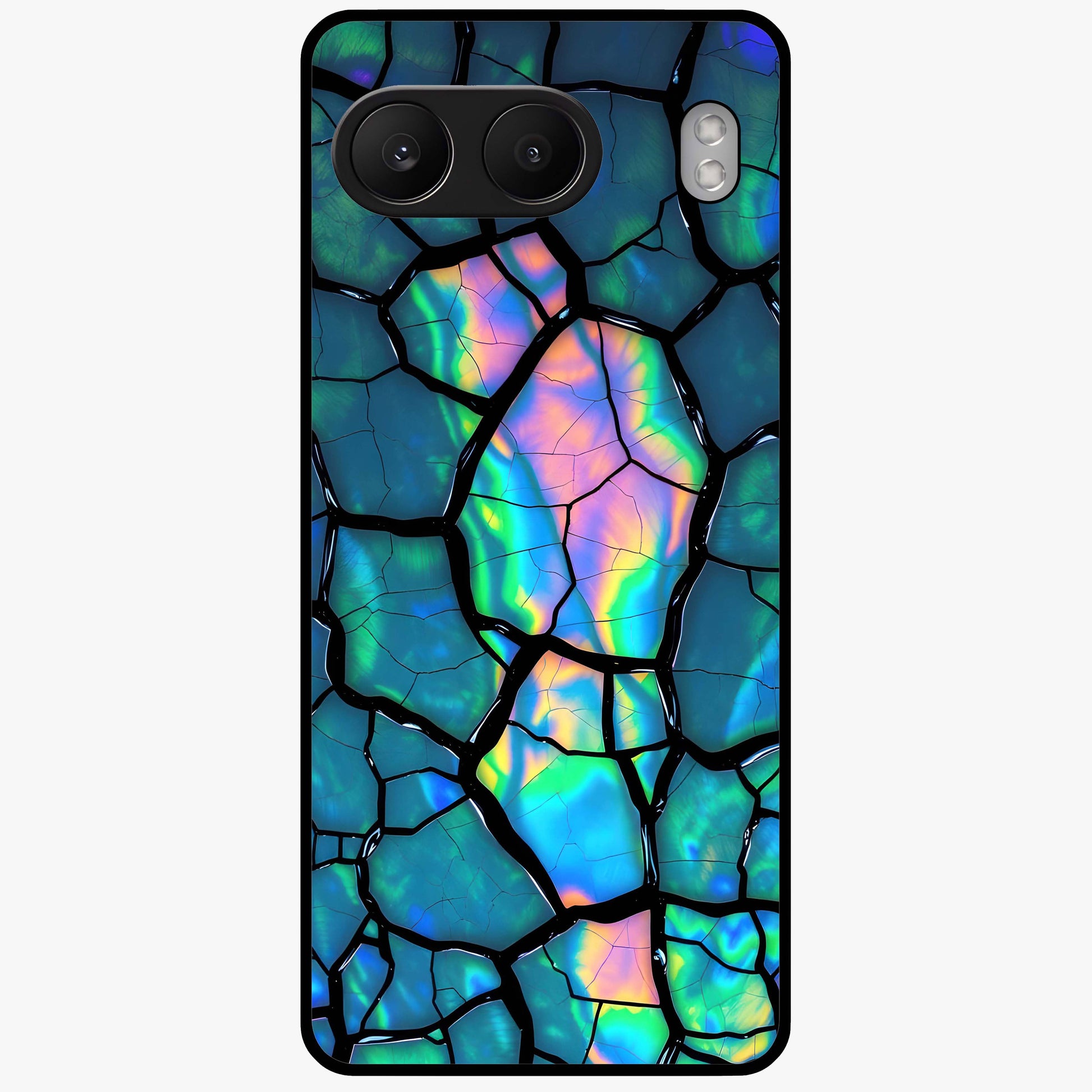 Tropical Wing Vibe Glass Case for 1+Nord 4 vibrant front view featuring wing inspired artwork with tropical colors