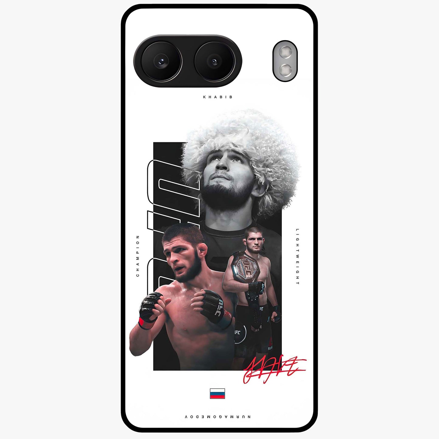 Unbeaten Warrior Legacy Glass Case for 1+Nord 4 powerful front view featuring fearless warrior inspired artwork