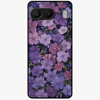Velvet Bloom Tapestry Glass Case for 1+Nord 4 elegant front view featuring rich floral tapestry artwork