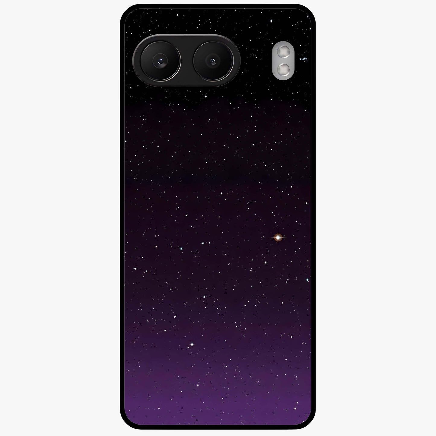 Violet and Black Shade Glass Case for 1+Nord 4 striking front view featuring deep violet and black gradient artwork