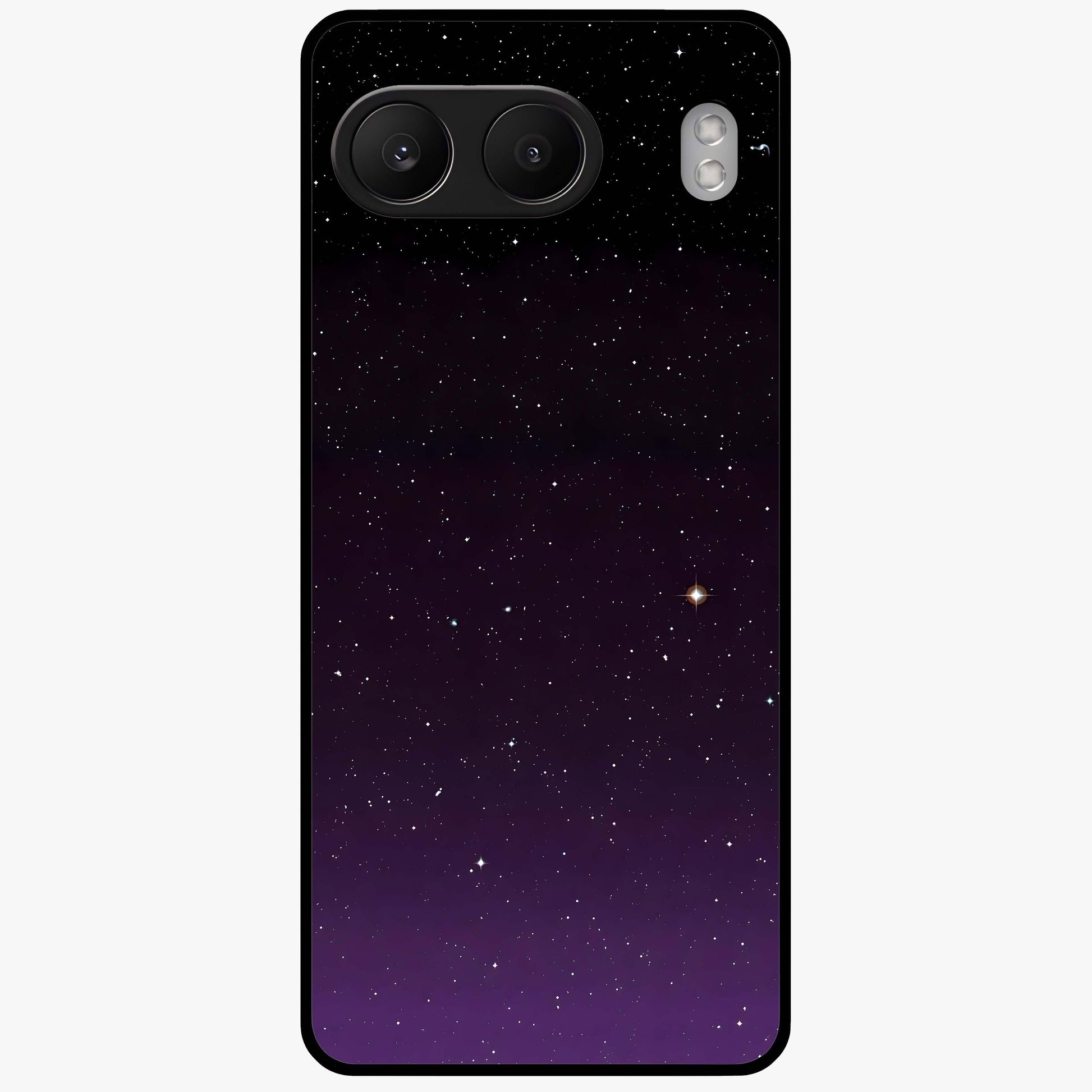 Violet and Black Shade Glass Case for 1+Nord 4 striking front view featuring deep violet and black gradient artwork