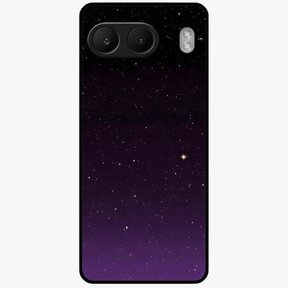 Violet and Black Shade Glass Case for 1+Nord 4 striking front view featuring deep violet and black gradient artwork
