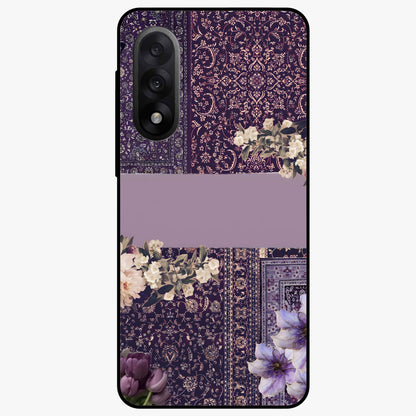 Antique Floral Whisper Glass Case for 1+Nord 5 vintage front view featuring soft antique floral artwork