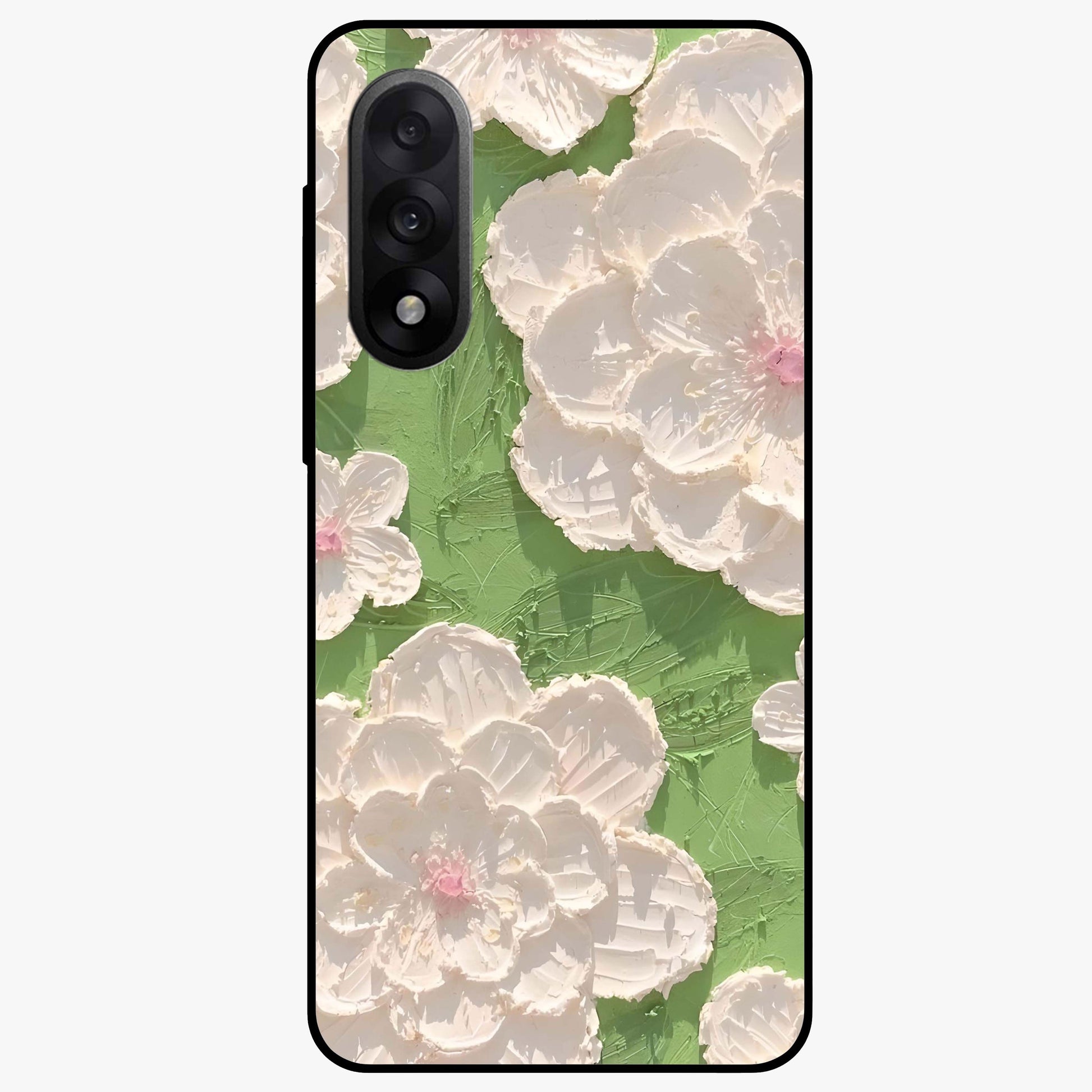 Blossom Meadow Dreams Glass Case for 1+Nord 5 dreamy front view featuring soft meadow floral artwork