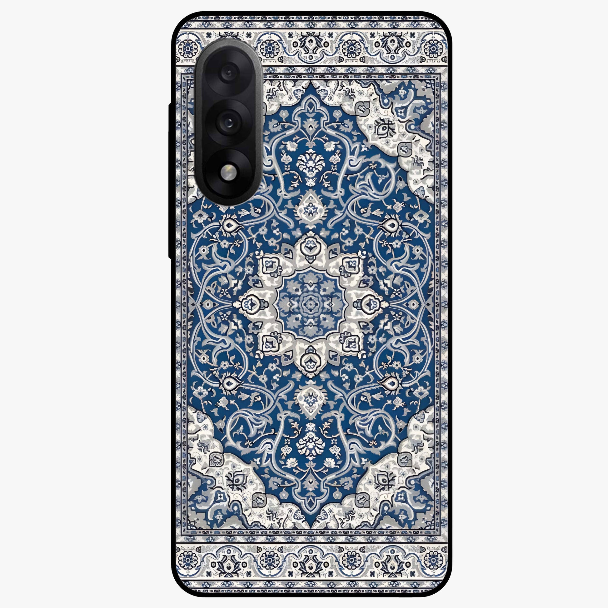 Blue Palace Dream Glass Case for 1+Nord 5 royal front view featuring palace inspired artwork in deep blue tones