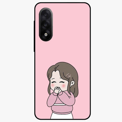 Blushing Love Moment Glass Case for 1+Nord 5 romantic front view featuring soft blush love themed artwork