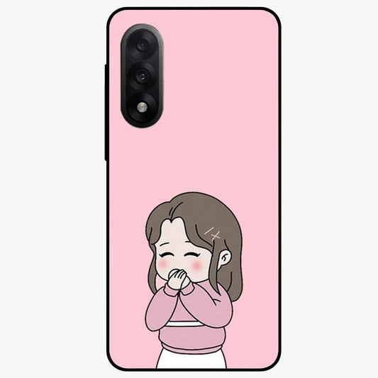 Blushing Love Moment Glass Case for 1+Nord 5 romantic front view featuring soft blush love themed artwork