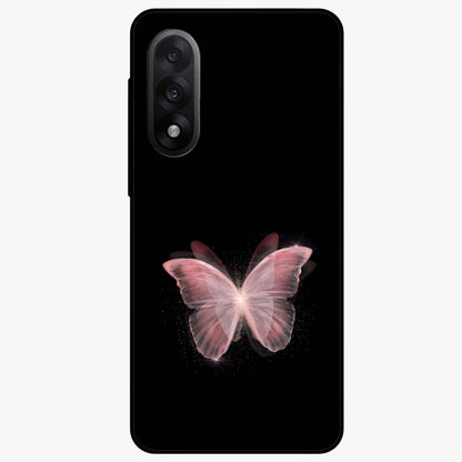 Celestial Wings Butterfly Glass Case for 1+Nord 5 elegant front view featuring butterfly artwork with cosmic accents