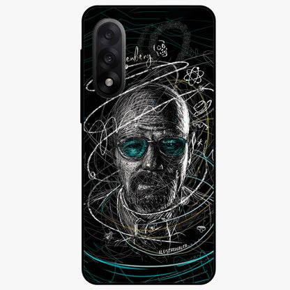 Chaotic Mind Genius Glass Case for 1+Nord 5 bold front view featuring expressive abstract typography artwork