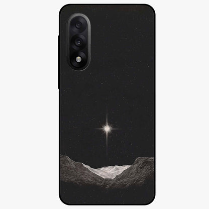 Cosmic Dream Night Glass Case for 1+Nord 5 dreamy front view featuring deep night sky artwork with glowing stars