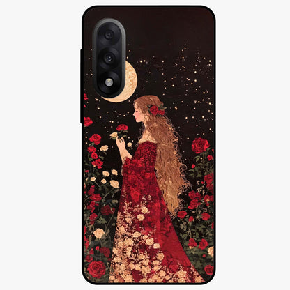 Crimson Dreams Glass Case for 1+Nord 5 elegant front view featuring rich red artistic artwork