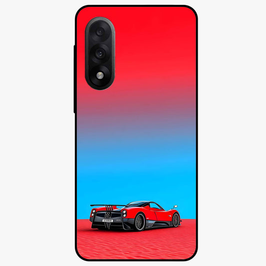 Crimson Speed Mirage Glass Case for 1+Nord 5 sleek front view featuring racing inspired red motion artwork