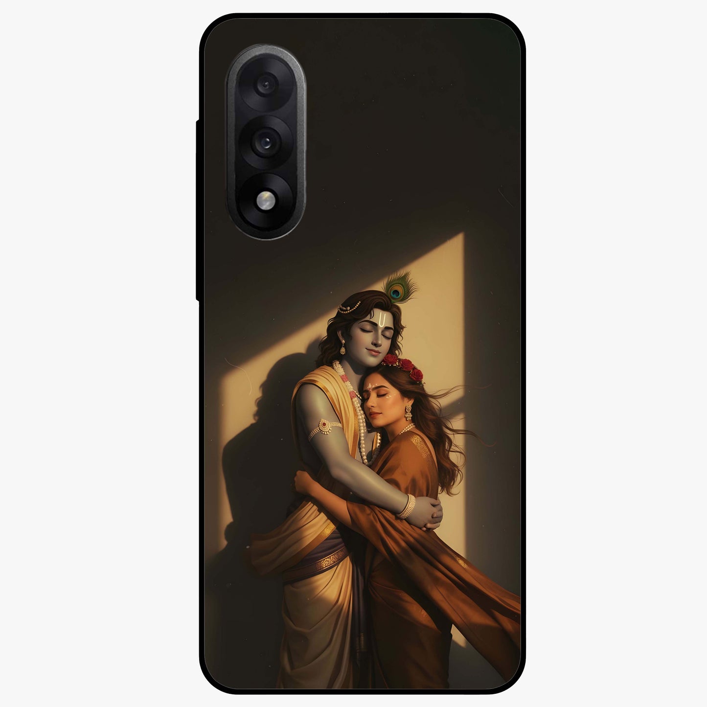 Divine Eternal Love Glass Case for 1+Nord 5 elegant front view featuring romantic spiritual artwork in soft tones
