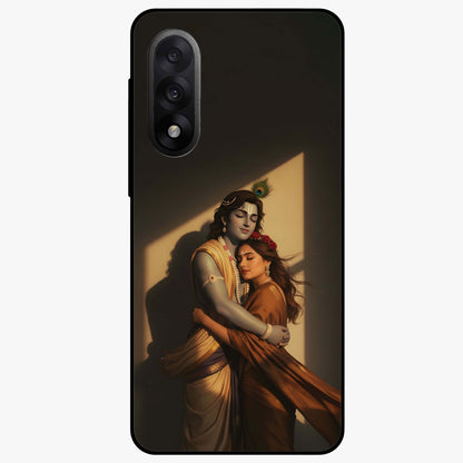 Divine Eternal Love Glass Case for 1+Nord 5 elegant front view featuring romantic spiritual artwork in soft tones